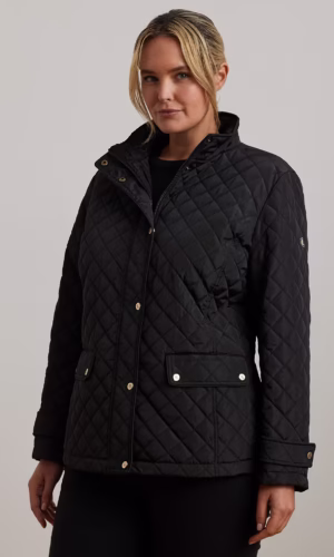 RALPH LAUREN Diamond-Quilted Mockneck Jacket