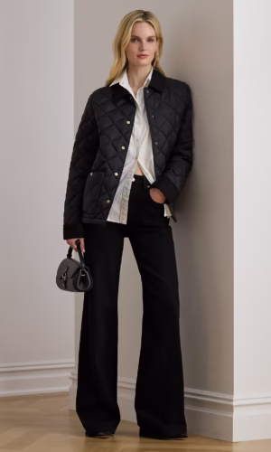 RALPH LAUREN Corduroy-Trim Quilted Barn Jacket